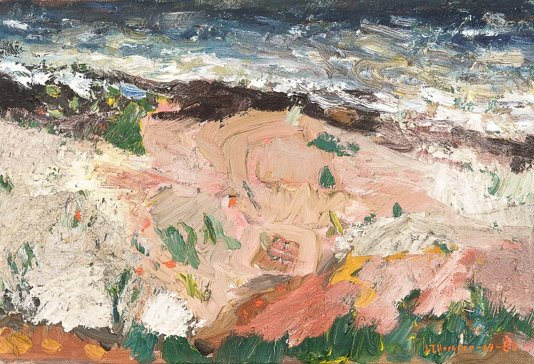 JOHN THORGREN. Olja på duk, "Gotländskust", Signerad och daterad 1969. — Paintings — Norrlands Auktionsverk