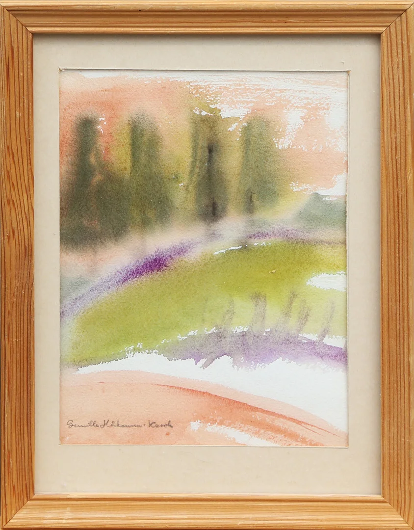 GUNILLA HÅKANSSON KOCH. AKVARELL, signerad. — Paintings — Kalmar Auktionsverk