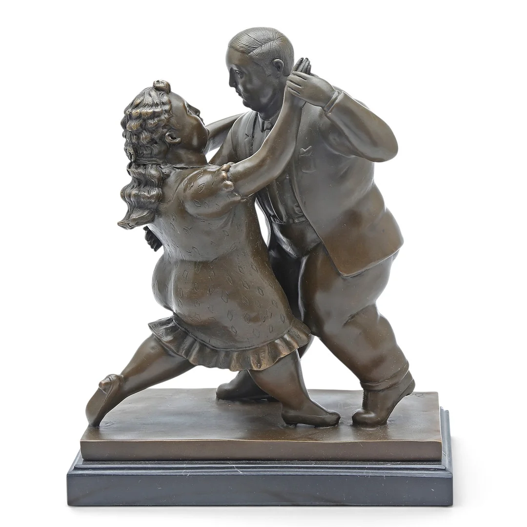 AFTER FERNANDO BOTERO. "Dancing couple". — Sculptures & Bronzes — Balclis