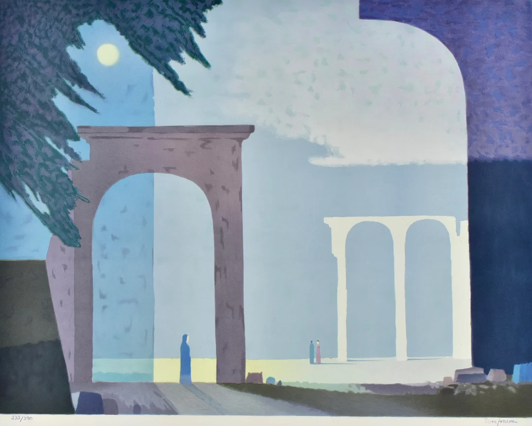 SVEN JONSON. Färglitografi. — Engravings & Prints — Halmstads Auktionskammare