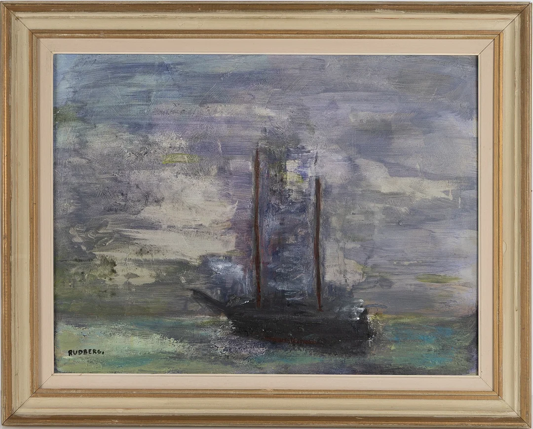 GUSTAV RUDBERG. Olja på Pannå, Hven, signerad. — Paintings — Stockholms Auktionsverk Helsingborg