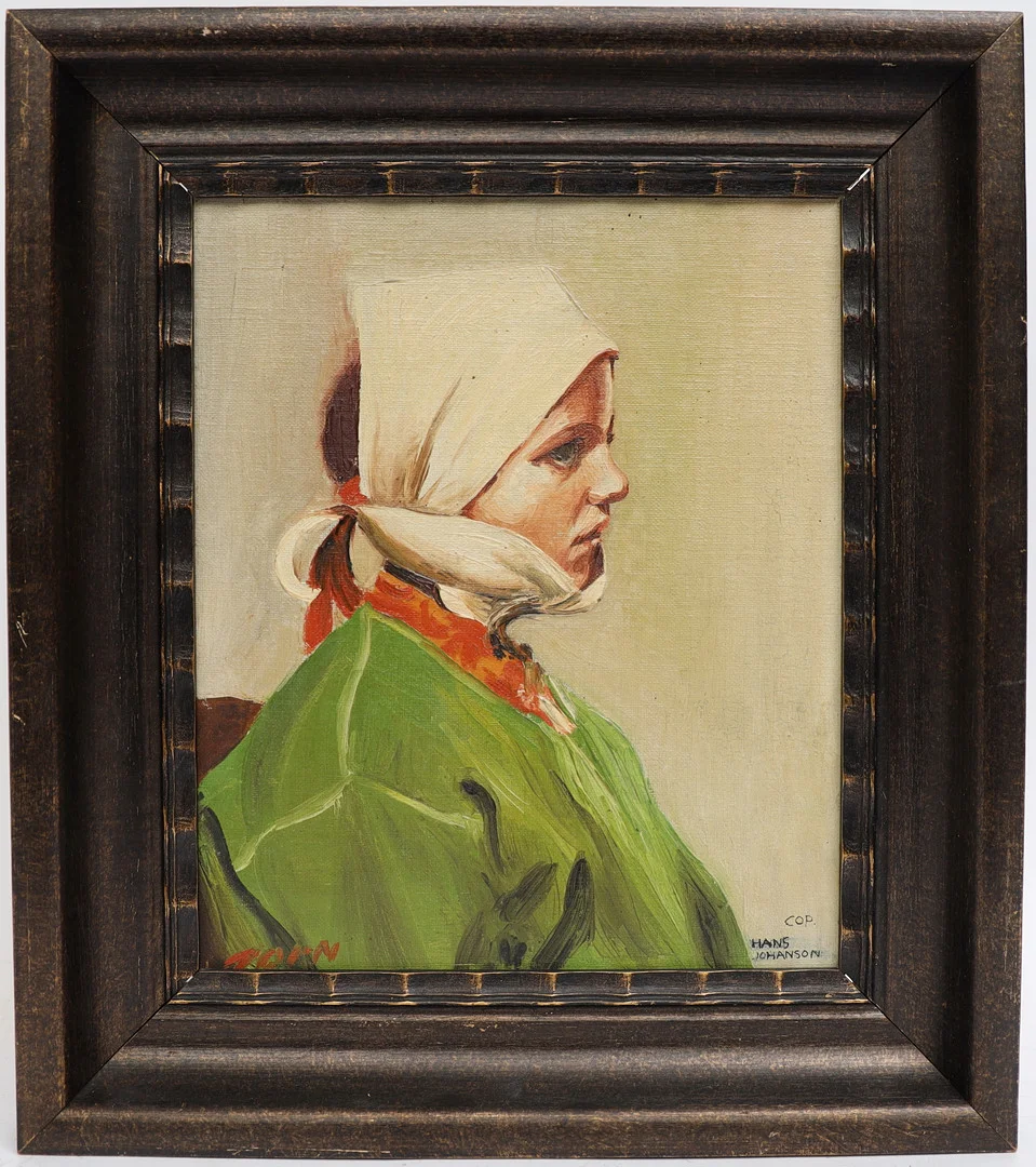 HANS JOHANSSON NORSBO. Kopia efter zorn, oljemålning på duk, signerad. — Paintings — Falun Auktionsbyrå