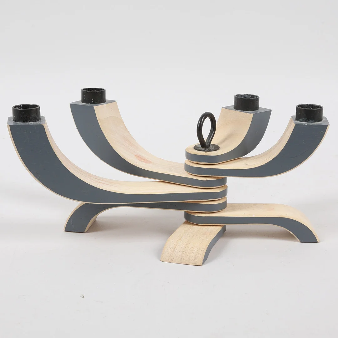 JONAS GRUNDELL. Ljusstake, trä & metall, "Nordic Light", Design House, Stockholm. — Candlesticks — Ekenbergs Auktioner