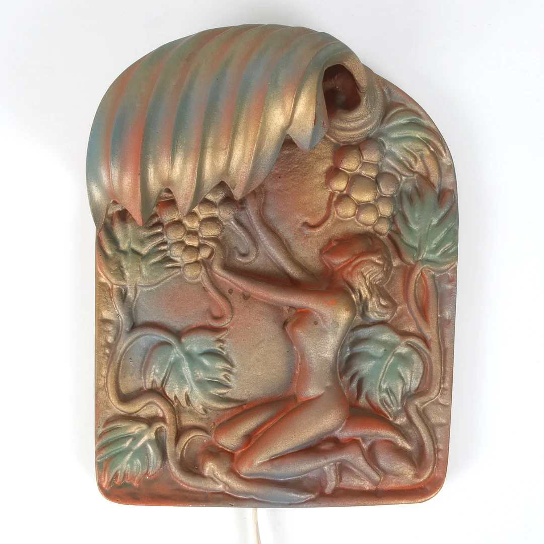 VÄGGPLAFOND, keramik, art deco, 1930-tal. — Wall Lights — Stadsauktion Sundsvall