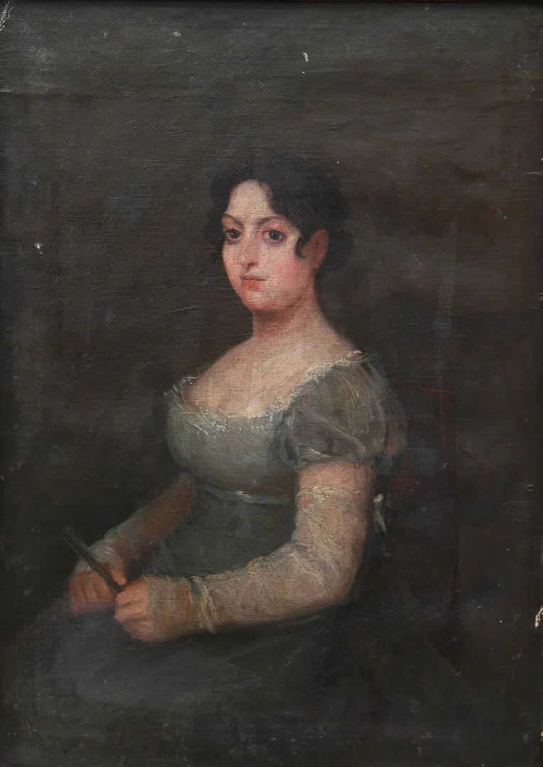 FOLLOWER OF FRANCISCO DE GOYA Y LUCIENTES. Lady with a fan. — Paintings — Balclis