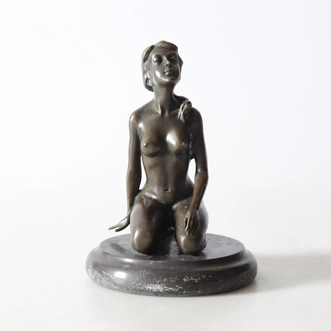 OIDENTIFIERAD KONSTNÄR. skulptur, patinerad metall, 1900-tal. — Sculptures & Bronzes — Gomér & Andersson Nyköping