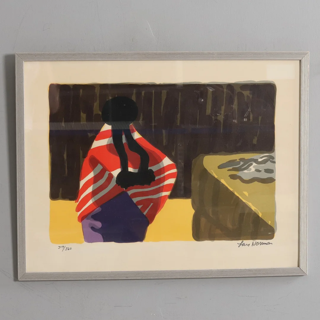 LARS NORRMAN. Färglitografi, signerad och numrerad 319/360. — Engravings & Prints — Örebro Stadsauktioner