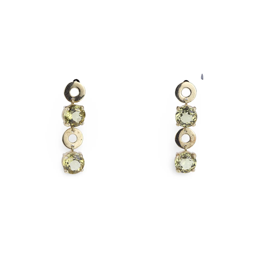 9CT GOLD TOPAZ EARRINGS. — Earrings — Chalkwell Auctions