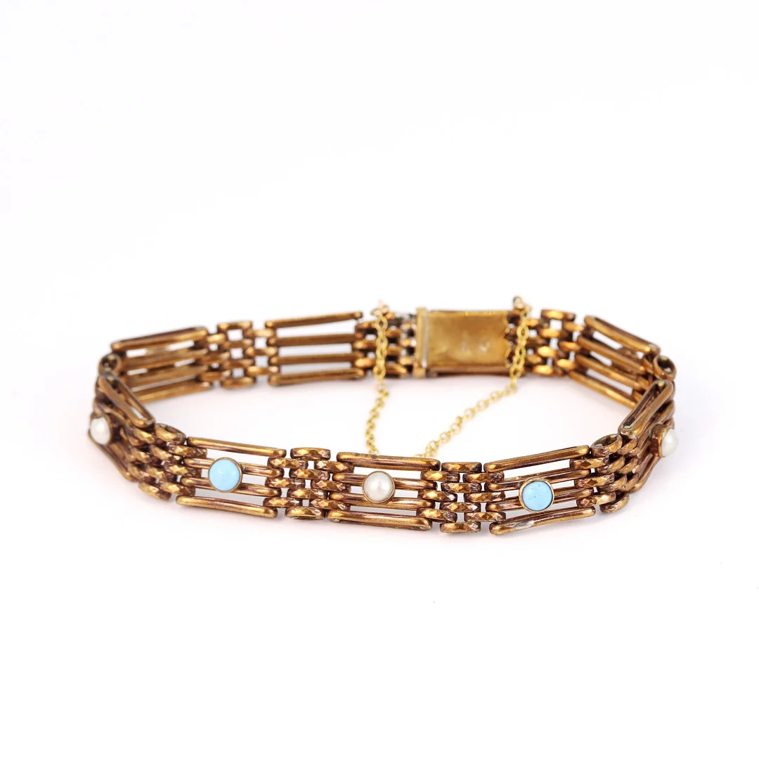 18CT ROSE GOLD GATE BRACELET. — Bracelets — Chalkwell Auctions