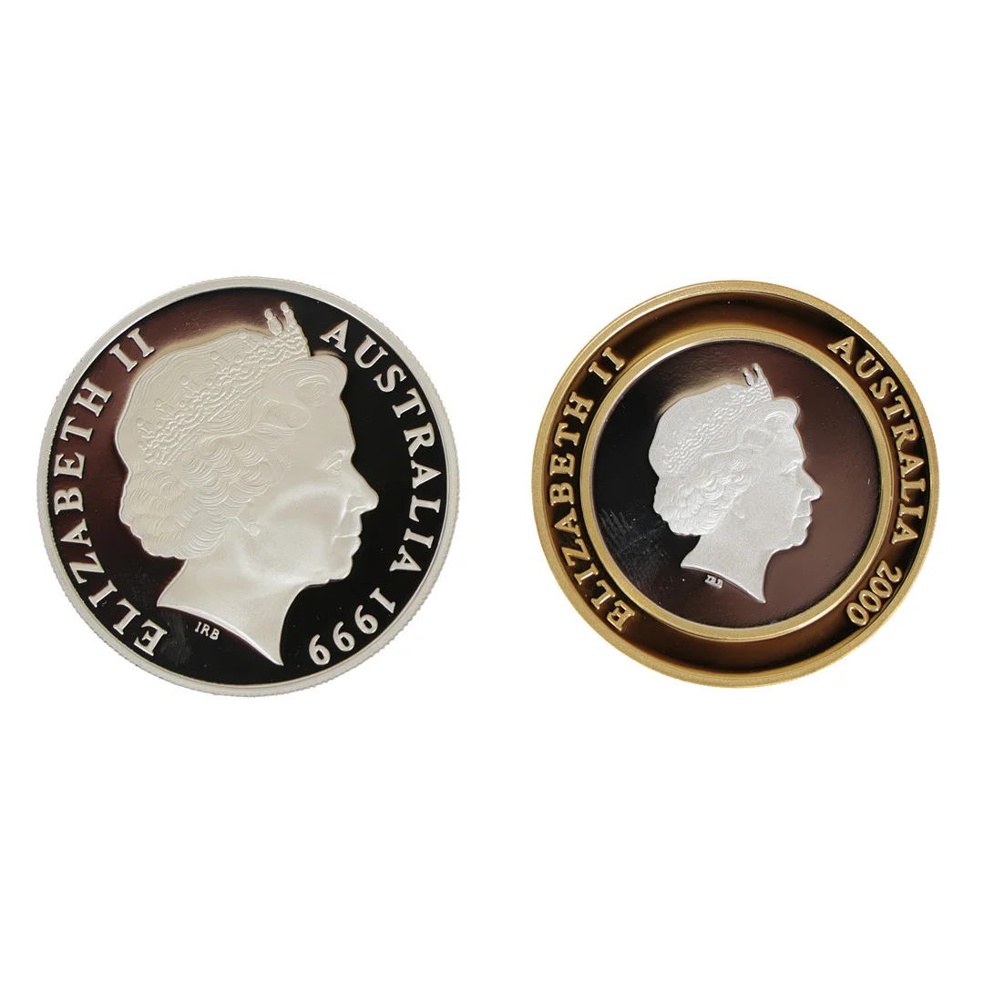 A ROYAL AUTRALIAN MINT 10 DOLLAR COIN AND A SILVER PROOF ONE DOLLAR (2). — Coins & Banknotes — Bishop & Miller