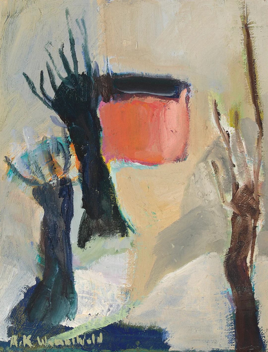 Werenskiold, Anne Katrine — "Askekaller" — Kunst/Maleri — Blomqvist