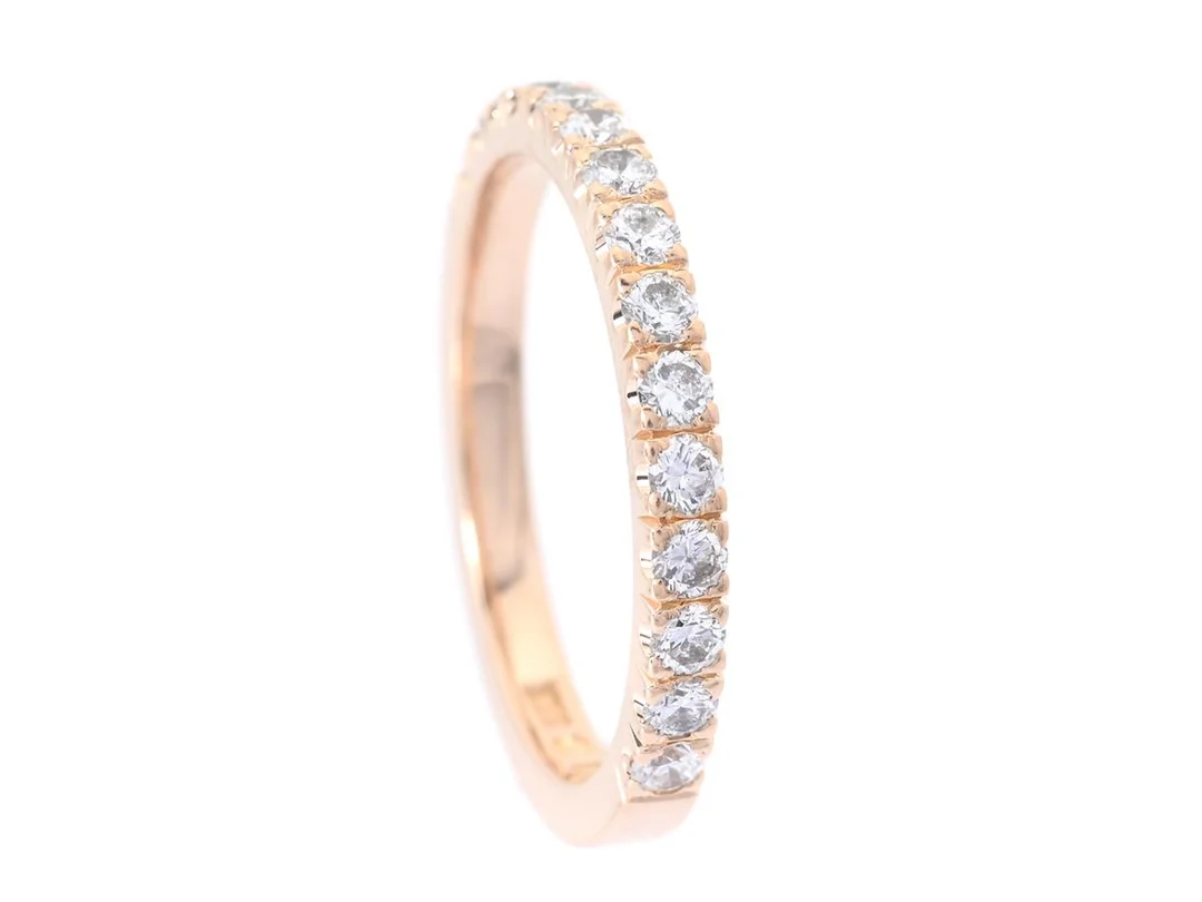 ALLIANSRING, 18K guld, briljantslipade diamanter ca 0,60 ctv, ca TCr-TCa/SI-P, stl 18,5 mm, vikt 4,1 g. — Smycken/Alliansring — Kaplans