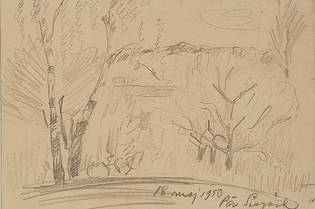 PÄR SIEGÅRD. Blyerts, Signerad 18 maj 1950. — Drawings — Metropol Auktioner