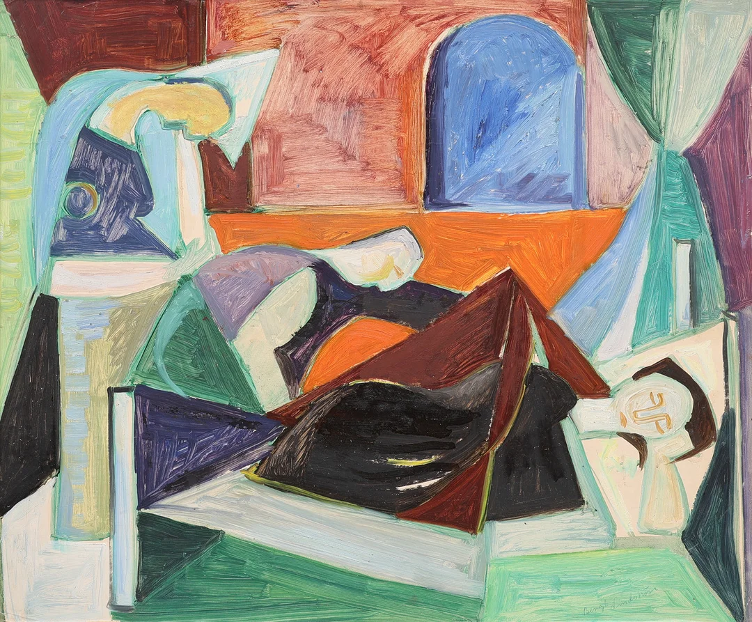 BENGT LINDSTRÖM. OLJA PÅ PANNÅ, FIGURKOMPOSITION, SIGNERAD. — Paintings — Crafoord Auktioner Lund