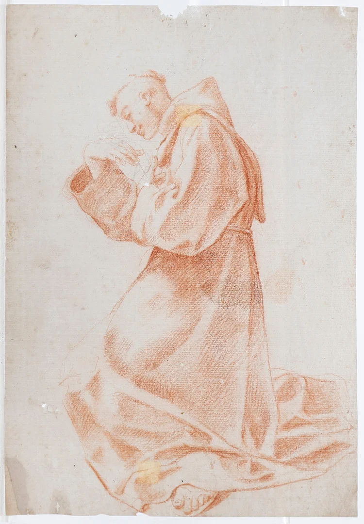 ITALIAN SCHOOL, 18TH CENTURY. Saint in ecstasy, probably Saint Anthony of Padua. — Drawings — Balclis