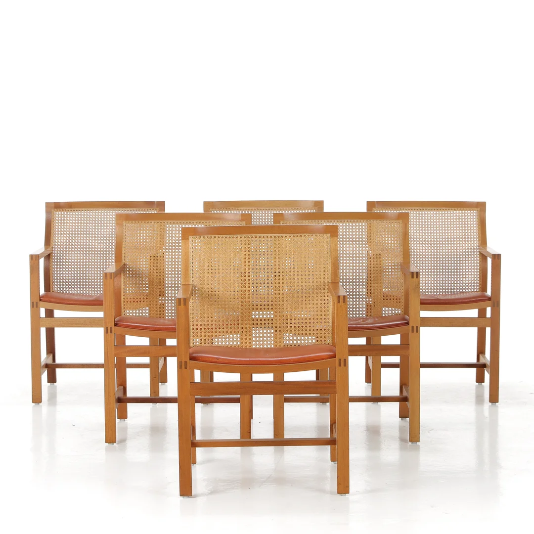Rud Thygesen & Johnny Sørensen. 'King's Series'. Six mahogany armchairs (6) — Furniture/Chairs — Lauritz