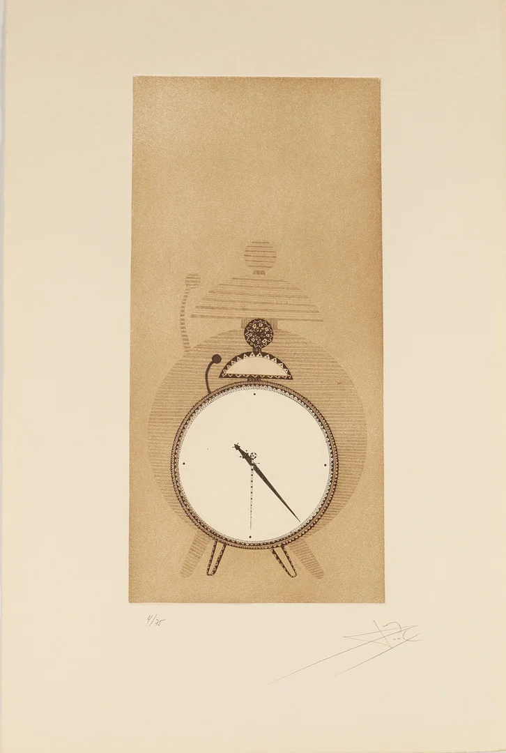 JOAN PONÇ. "reloj" serie la metamorfosis de kafka. estampación al aguafuerte sobre papel. polígrafa obra gráfica. firmada y justificada a lápiz. 1978. — Engravings & Prints — Barcelona Auctions