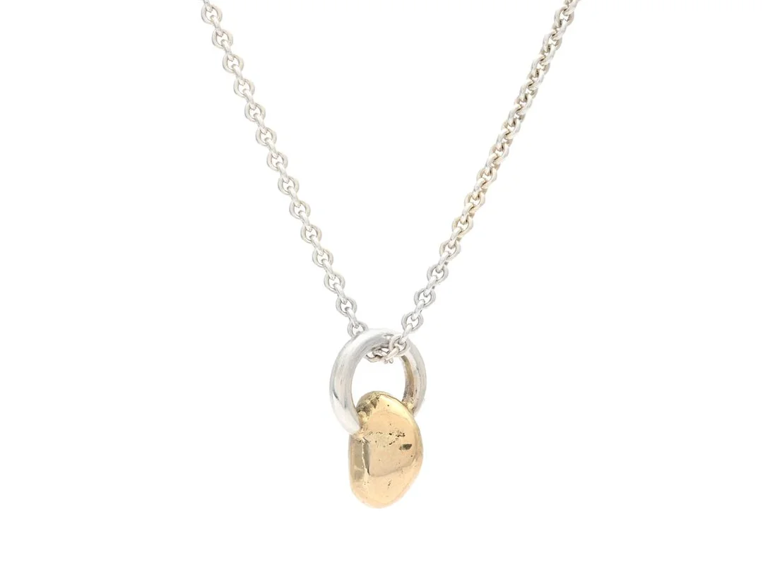 MURKY, hänge med kedja, sterlingsilver/14K guld, längd 60 cm, vikt 9,3 g, ej stämplad Murky, etui. — Smycken/Hänge med kedja — Kaplans