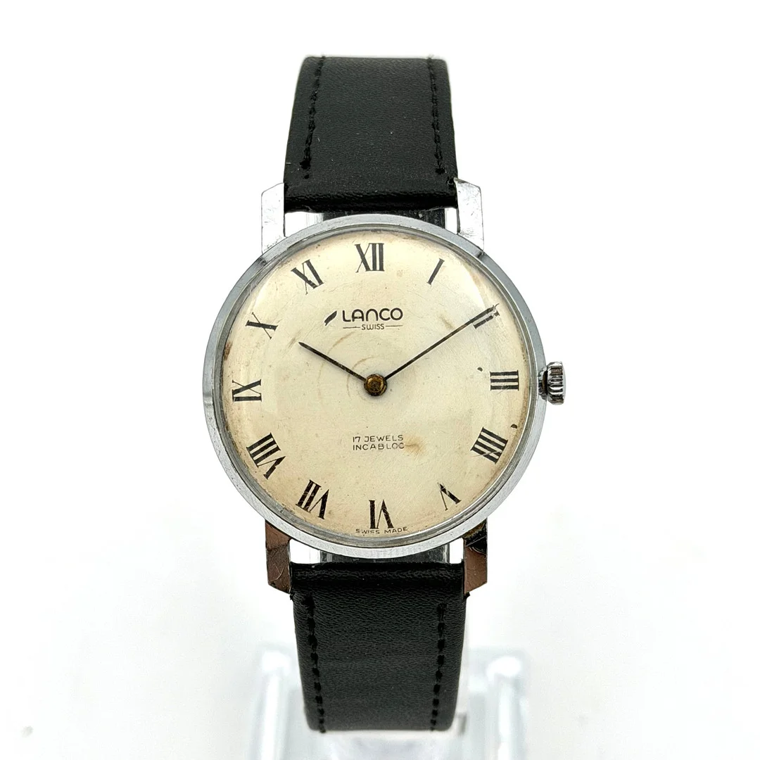 LANCO, armbandsur, 1950/60-tal, manuell, stål. — Wristwatches — Skandia Auktion