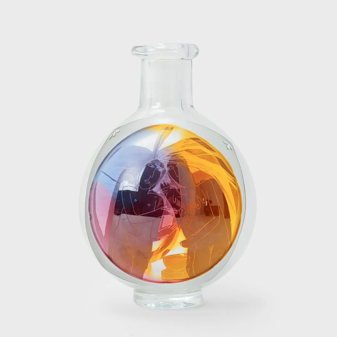 ANN WÄRFF. Vas, glas, unik, Transjö, signerad -81. — Art glass — Göteborgs Auktionsverk
