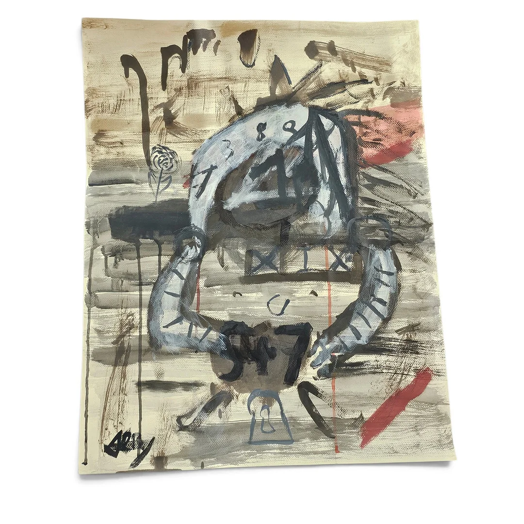 ESCUELA ESPAÑOLA SIGLO XX. Firma ilegible. Técnica mixta sobre papel. — Paintings — Arce Auctions