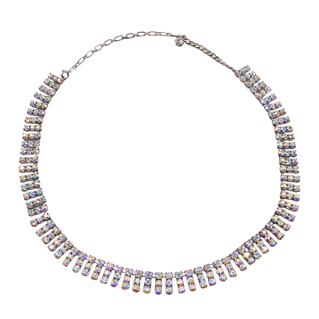 STRASS-CHOKER-HALSKETTE. — Necklace — Auktionshaus Stuber's Hammerschlag
