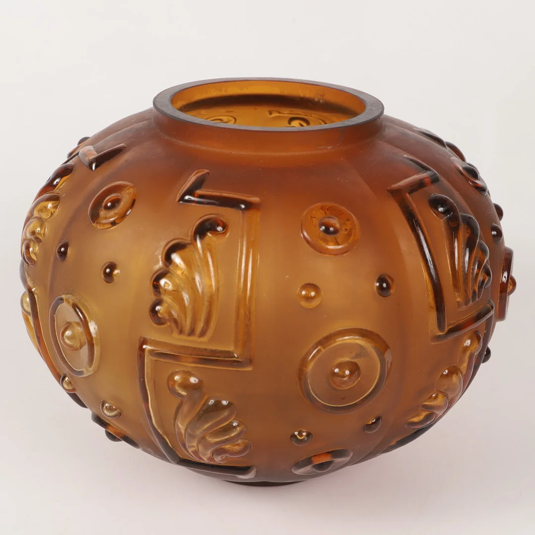 EDVIN OLLERS. Vas, "EOL", glas, Art Deco, Elme Glasbruk, 1930-tal. — Art glass — Helsingborgs Auktionskammare