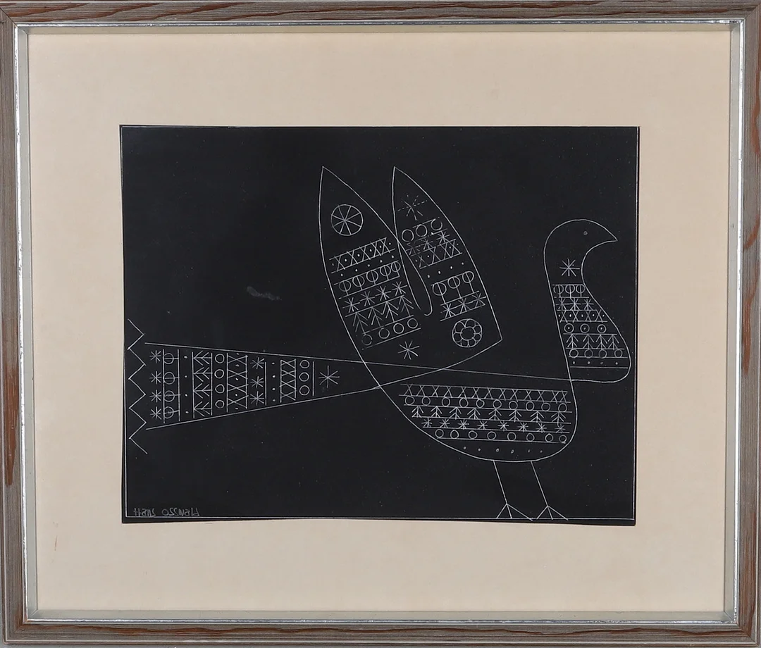 HANS OSSWALD. litografi, signerad. — Engravings & Prints — Gomér & Andersson Norrköping