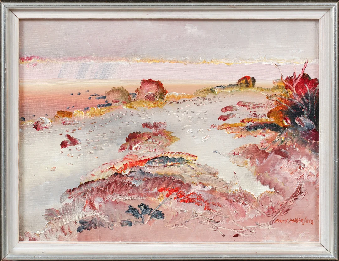 JERRY ANDERSSON. Landskap, olja på duk, signerad. — Paintings — Göteborgs Auktionsverk