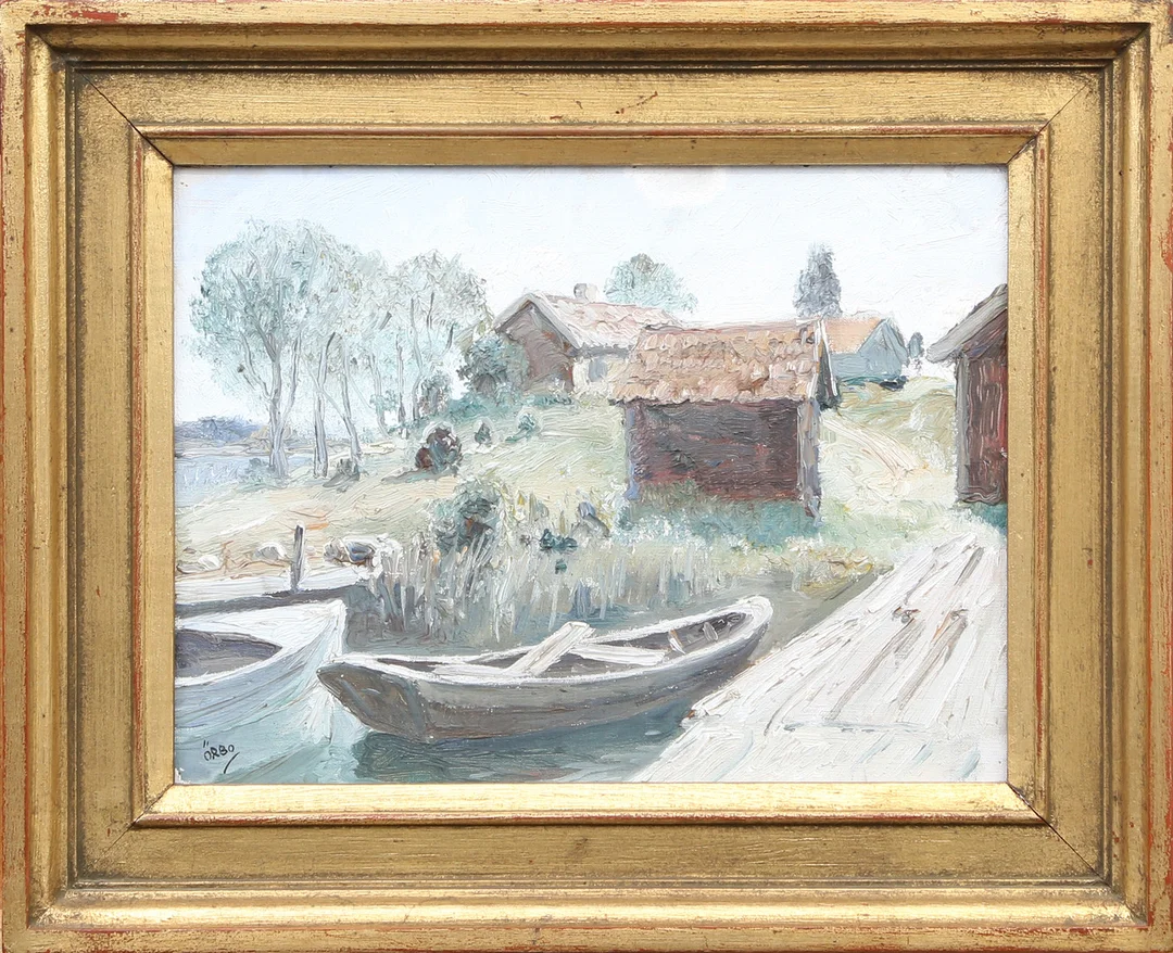 KARL ÖRBO. OLJA, på pannå, signerad. — Paintings — Kalmar Auktionsverk