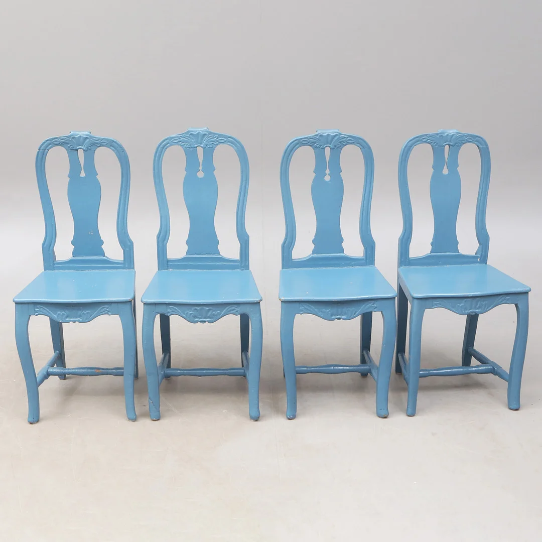 STOLAR 4 st, antika. — Armchairs & Chairs — Kalmar Auktionsverk