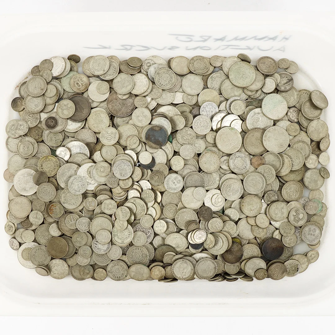 SILVERMYNT Sverige. — Coins & Banknotes — Karlstad Hammarö Auktionsverk