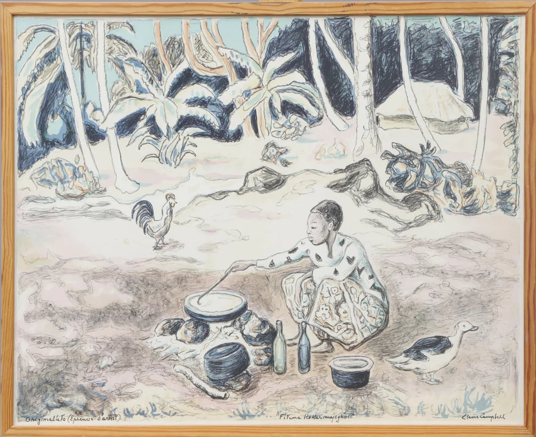 CLASS CAMBELL. LITO, signerad. — Engravings & Prints — Kalmar Auktionsverk