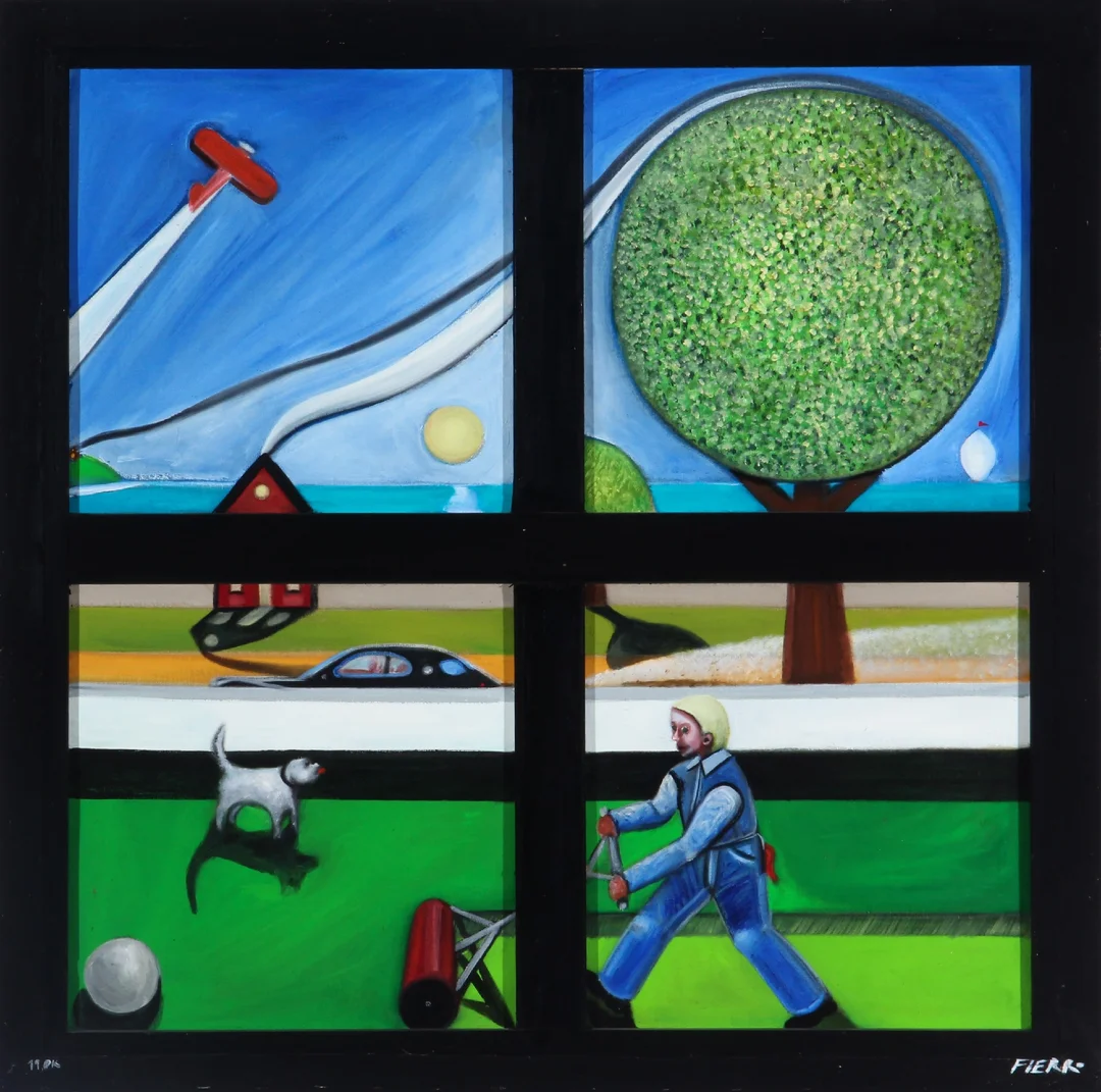 Juan Carlos Fierro. Figure composition — Paintings and sculptures/Modern pictorial arts — Lauritz