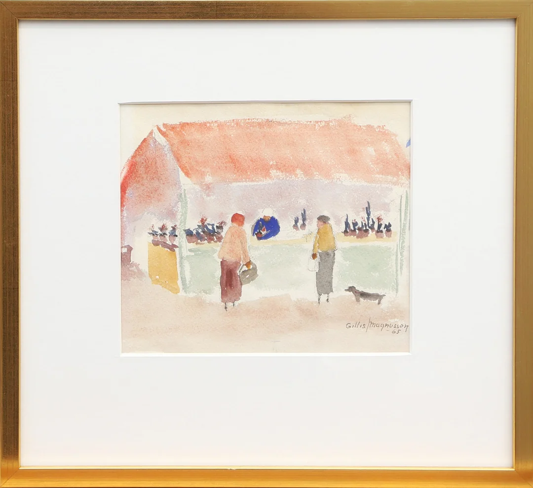 GILLIS MAGNUSSON. AKVARELL, signerad, 1965. — Paintings — Kalmar Auktionsverk