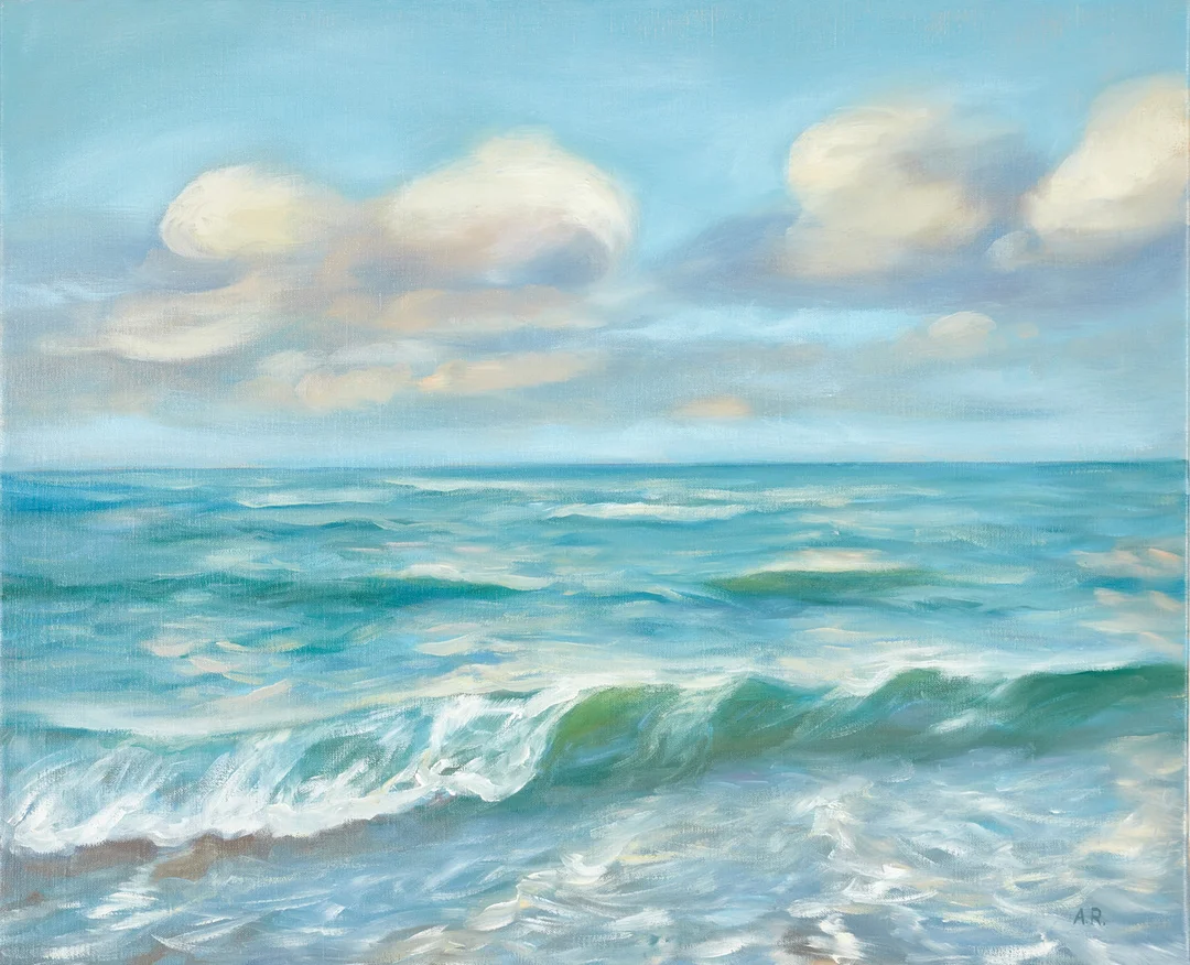 ANNA ROSENBÄCK. Strandmotiv, signerad AR, olja på duk. — Paintings — Crafoord Auktioner Stockholm