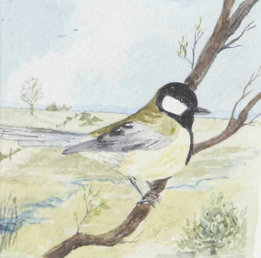 ELISABETH LANDGREN. "Talgoxe", akvarell, signerad. — Paintings — Helsingborgs Auktionskammare