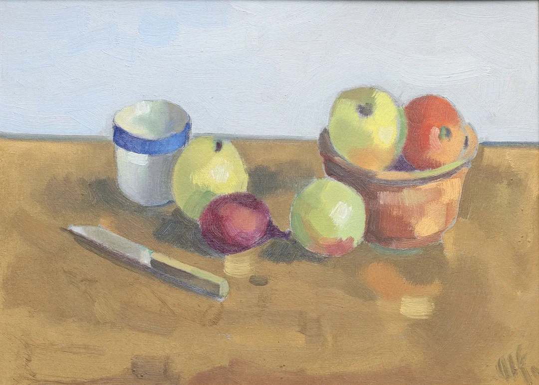 ALF GUSTAVSSON. olja på pannå, signerad. — Paintings — Gomér & Andersson Linköping