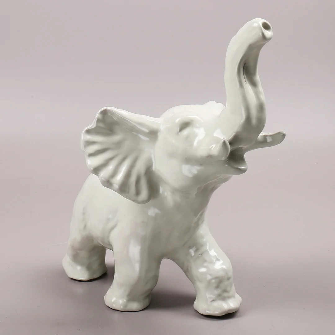 VICKE LINDSTRAND. Figurin, elefant, Upsala-Ekeby, 1950-tal. — European — Växjö Auktionskammare