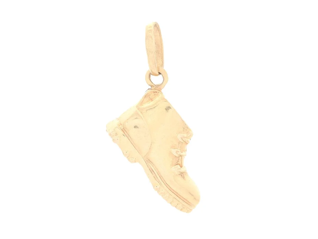 HÄNGE, 18K guld, sko, mått ink. ögla 1,4 cm x 1,5 cm, vikt ca 1 g. — Smycken/Hänge — Kaplans