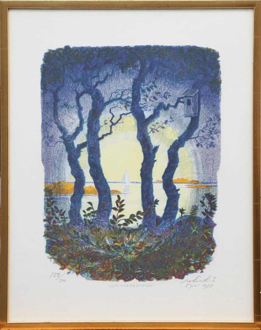 ROLAND SVENSSON. LITO, signerad. — Engravings & Prints — Kalmar Auktionsverk
