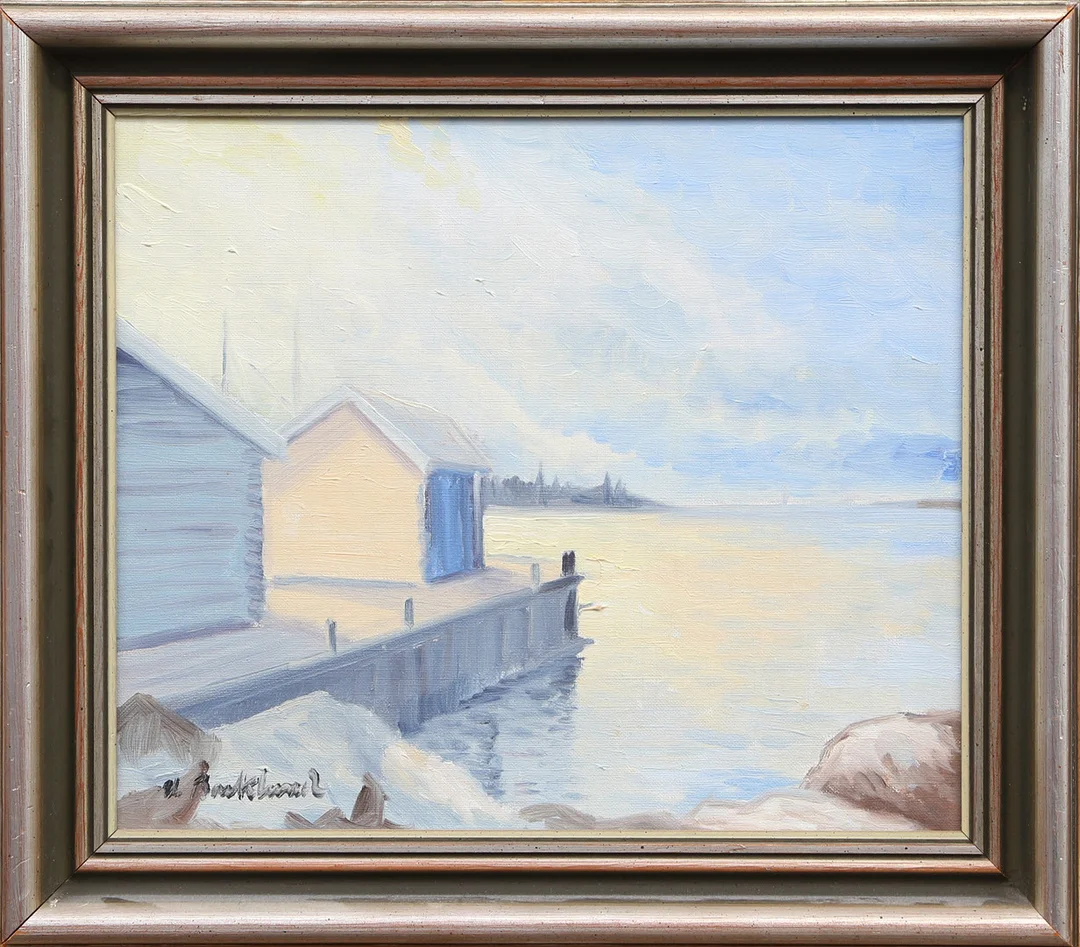 OIDENTIFIERAD KONSTNÄR. OLJA, på duk, signerad. — Paintings — Kalmar Auktionsverk