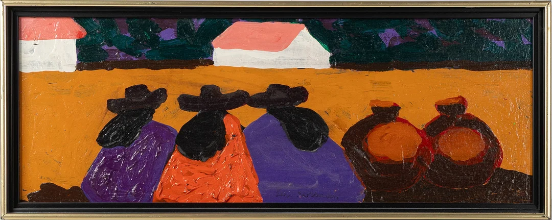 LARS NORRMAN. Olja på pannå, Sydlänskt landskap, signerad. — Paintings — Stockholms Auktionsverk Helsingborg