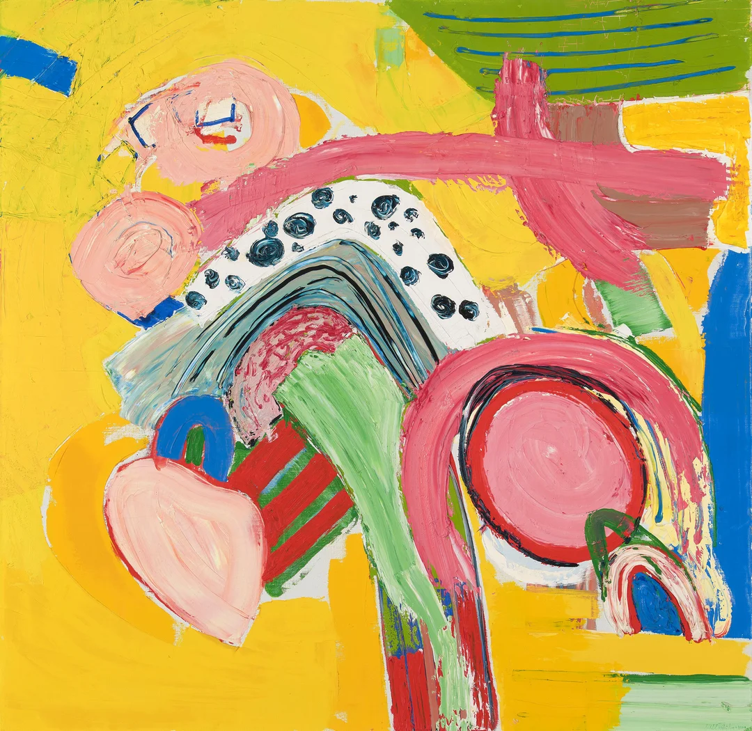 Pahr-Iversen, Kjell — "Velkommen i det gule" 1968 — Kunst/Maleri — Blomqvist