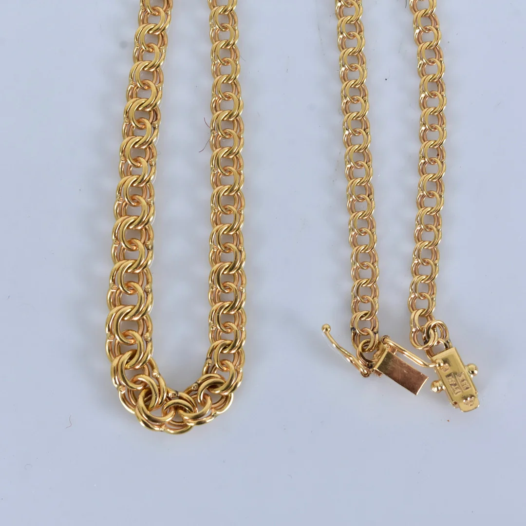 COLLIER, bismarck, 18K. — Necklace — Halmstads Auktionskammare