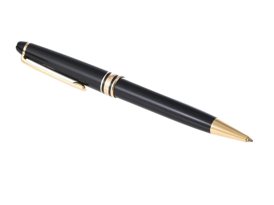 MONT BLANC, kulspetspenna, svart, Meisterstück, Ref. XGL391793, längd 13,7 cm, ask. — Accessoarer/Pennor — Kaplans