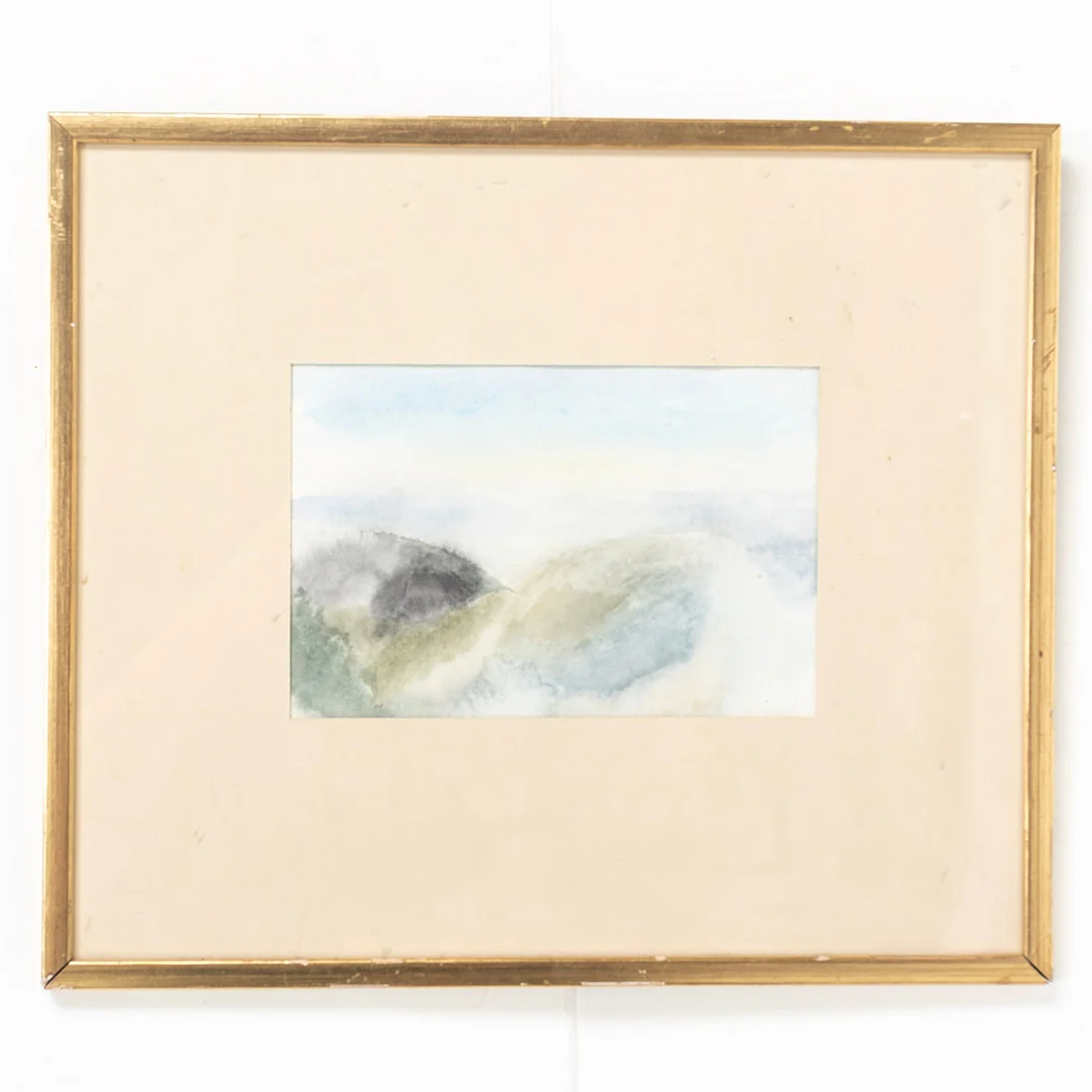 OIDENTIFIERAD KONSTNÄR. Akvarell, signerad. — Paintings — Handelslagret Auktionsservice