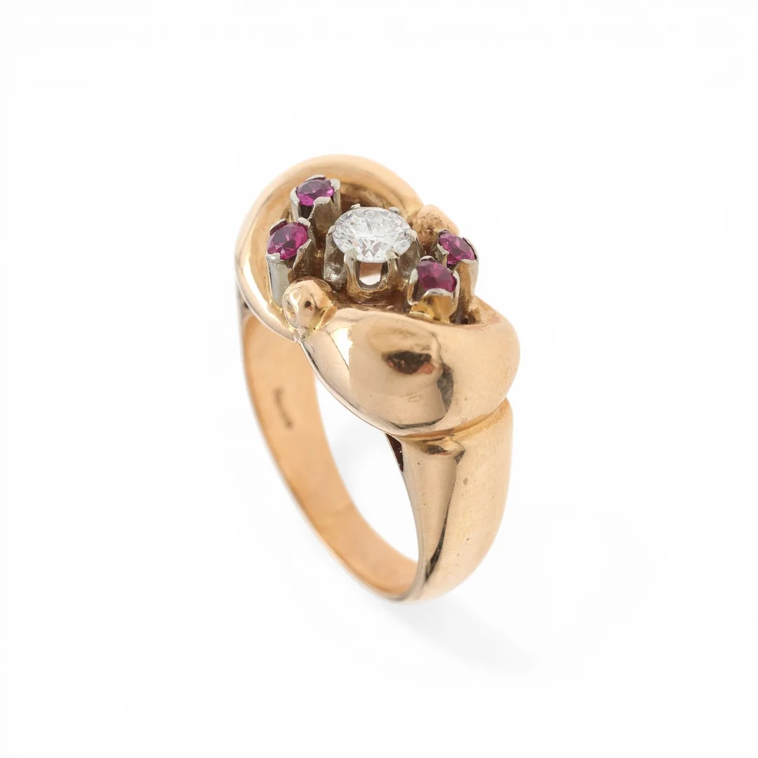Diamond and rubies ring, circa 1940. — Rings — Balclis