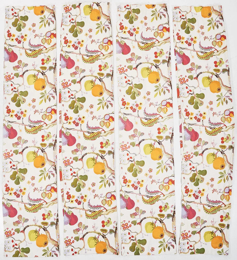 JOSEF FRANK. Gardinvådor, 4 st, "Vegetable tree". — Textiles — Stockholms Auktionsverk Magasin 5