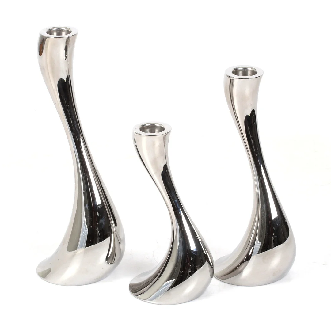 CONSTANTIN WORTMANN. Ljusstakar, 3 st, "Cobra", Georg Jensen. — Candlesticks — Stadsauktion Sundsvall